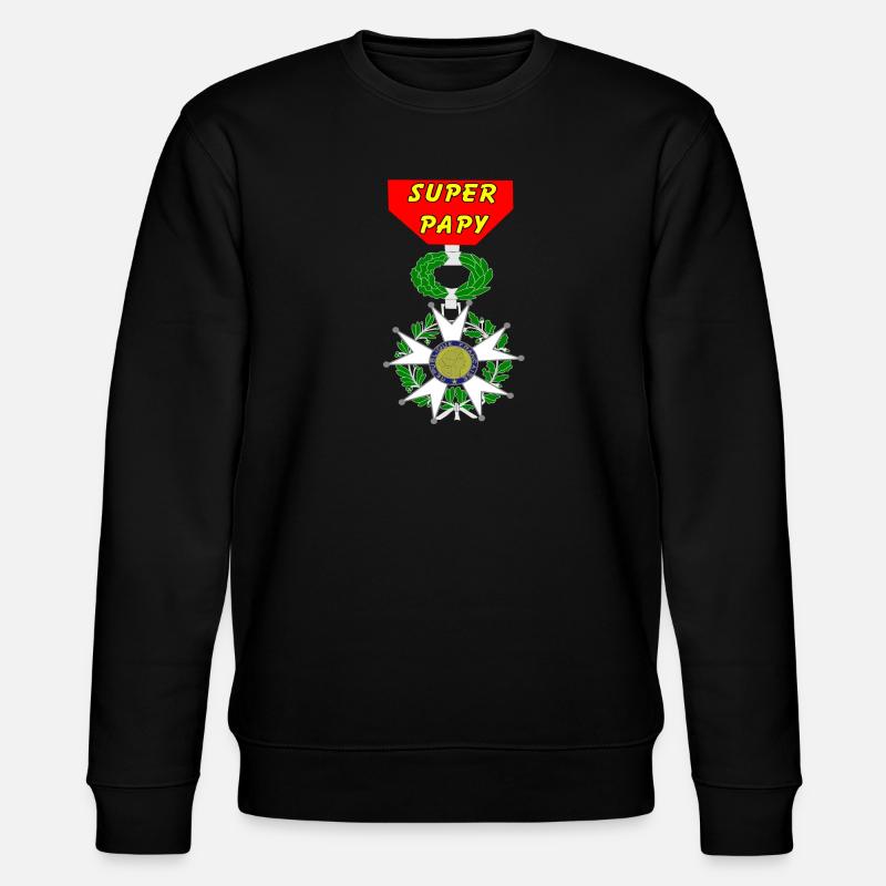 super papy - Stanley/Stella CHANGER Unisex Organic Sweatshirt - black