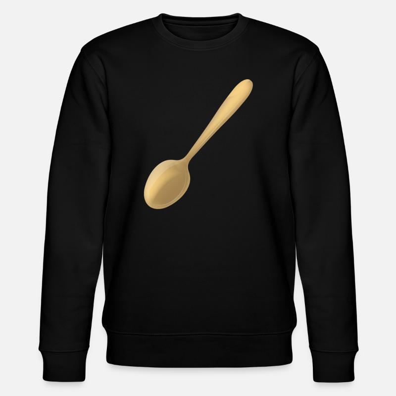 ein goldener Löffel - Stanley/Stella Unisex Bio-Sweatshirt CHANGER  - Schwarz