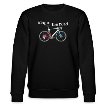 Rennrad lustige Sprüche Fahrrad Logo Gravelbike - Stanley/Stella Unisex Bio-Sweatshirt CHANGER  - Schwarz - Vorne - Nik (191cm) & Marisol (170cm)