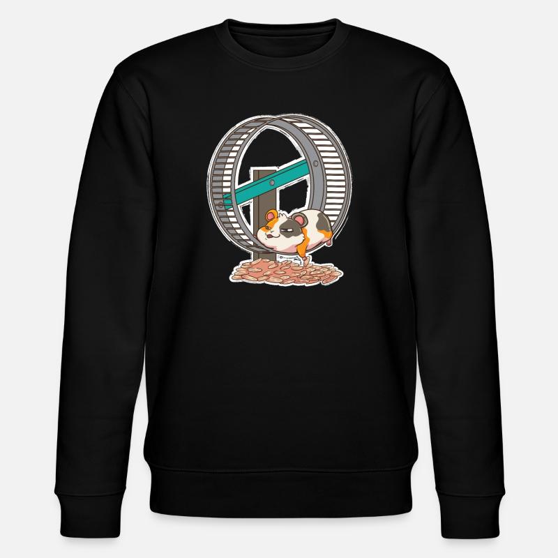 Hamsterrad Hamster Goldhamster - Stanley/Stella Unisex Bio-Sweatshirt CHANGER  - Schwarz