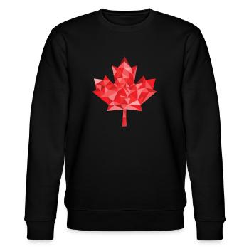 Feuille d'érable polygone Canada - Sweat bio CHANGER Stanley/Stella Unisexe - noir - Devant - Nik (191cm) & Marisol (170cm)