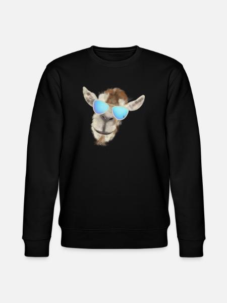 Casual goat head with sunglasses - Stanley/Stella CHANGER Unisex Organic Sweatshirt - black