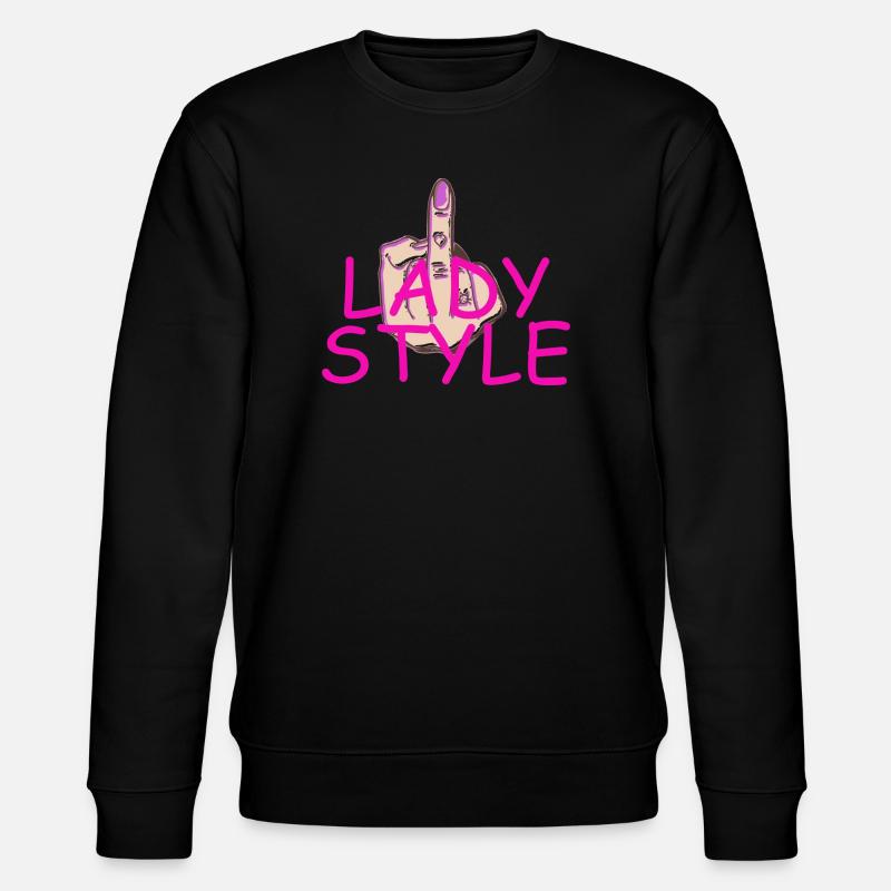 Lady Style Mittelfinger - Stanley/Stella Unisex Bio-Sweatshirt CHANGER  - Schwarz