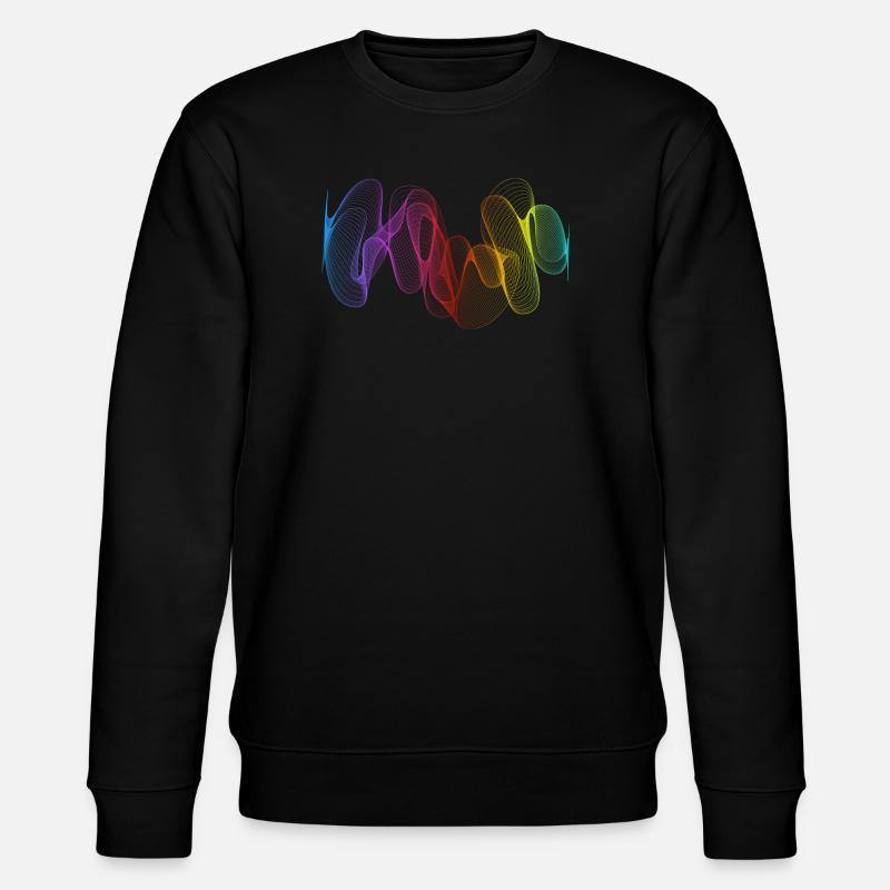 Abstrakte Linien Design 02 - Stanley/Stella Unisex Bio-Sweatshirt CHANGER  - Schwarz