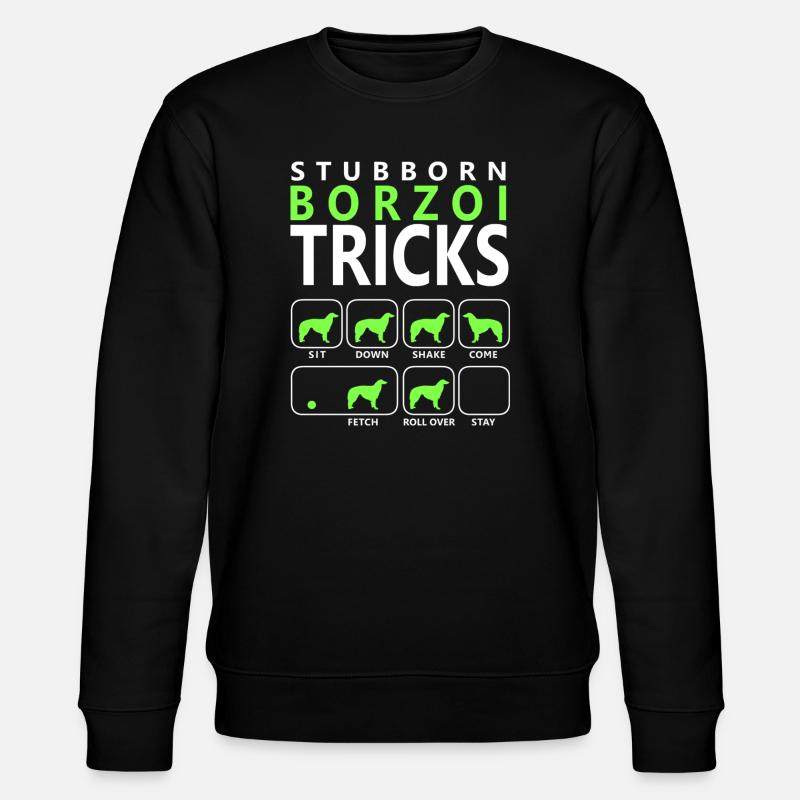 Hartnäckige Borzoi-Tricks - Stanley/Stella Unisex Bio-Sweatshirt CHANGER  - Schwarz