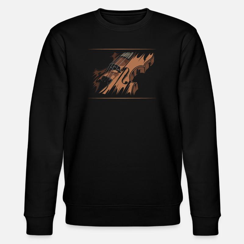 Violin, Violin, Music, Classical, Illustration, Symbol - Stanley/Stella CHANGER Unisex Organic Sweatshirt - black