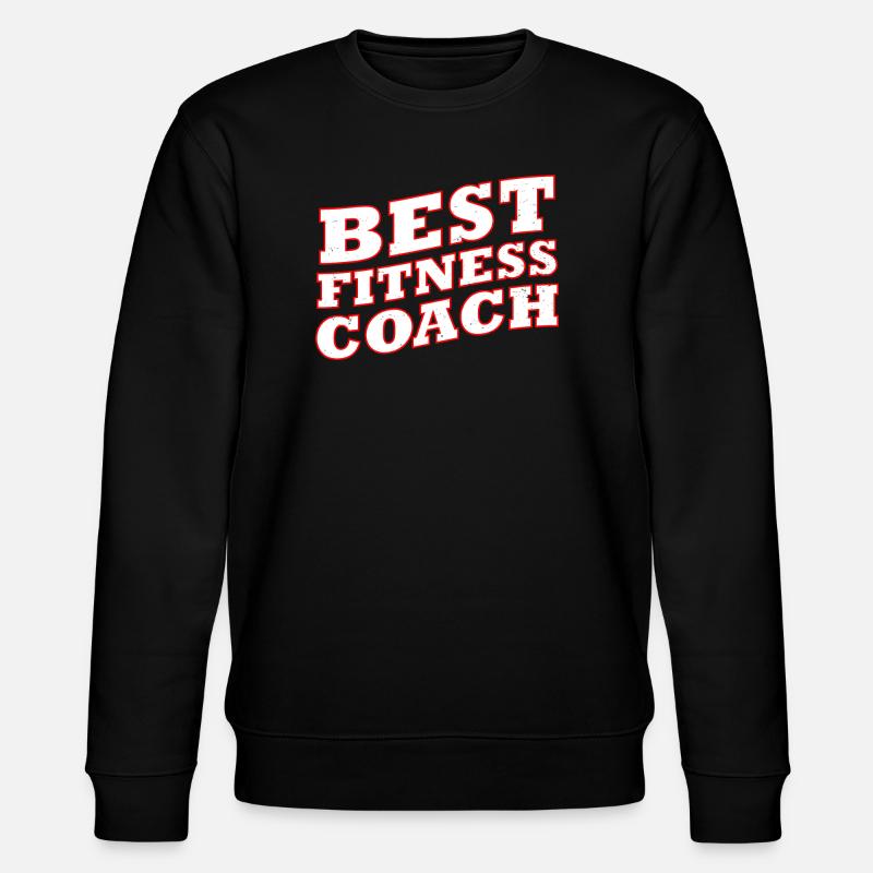 Fitness Coach Bold Typography - Stanley/Stella Unisex Bio-Sweatshirt CHANGER  - Schwarz