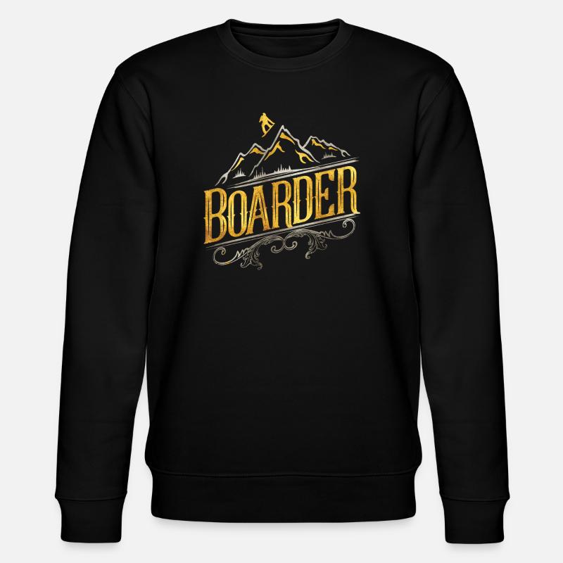 Snowboard / Snowboarden / Snowboarder - Stanley/Stella Unisex Bio-Sweatshirt CHANGER  - Schwarz