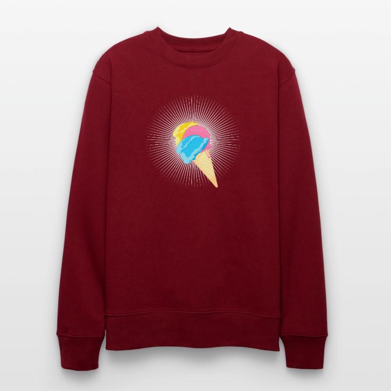 Eis Eistüte Eiskrem Softeis Waffel Strahlen Stanley/Stella Unisex Bio-Sweatshirt CHANGER 