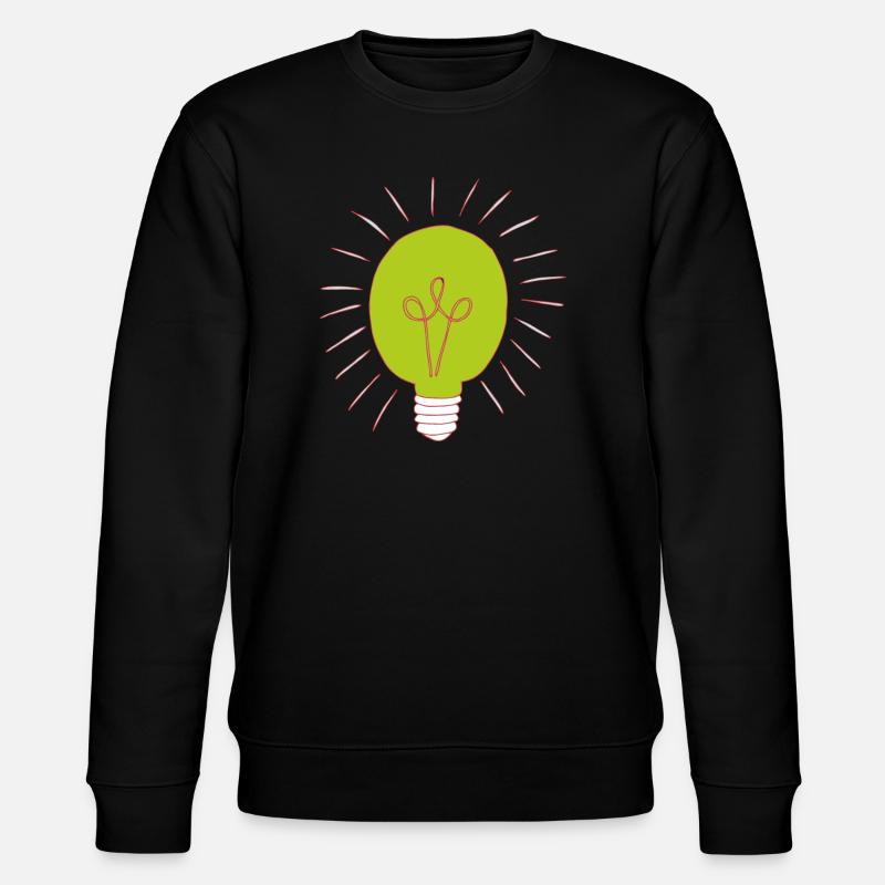 Ampoule verte néon - Sweat bio CHANGER Stanley/Stella Unisexe - noir