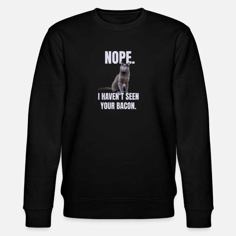Lustige Katze - Stanley/Stella Unisex Bio-Sweatshirt CHANGER  - Schwarz