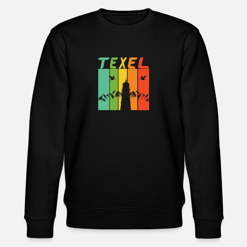 Texel Leuchtturm Design / Geschenk - Stanley/Stella Unisex Bio-Sweatshirt CHANGER  - Schwarz