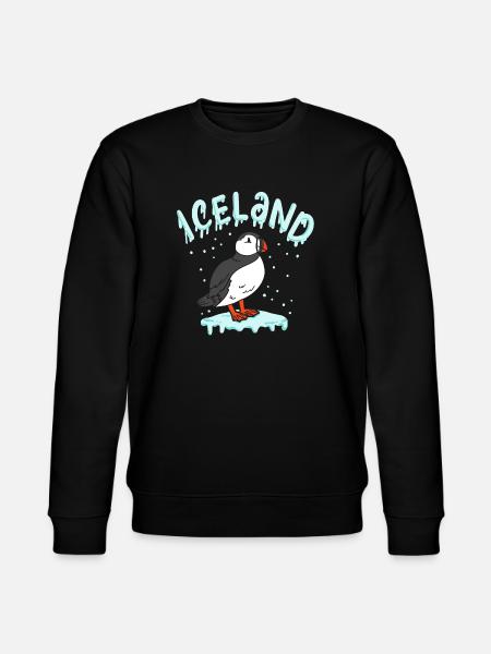 Iceland Puffins - Stanley/Stella CHANGER Unisex Organic Sweatshirt - black