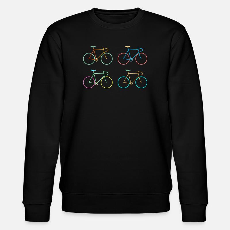 Rennrad bunt - Stanley/Stella Unisex Bio-Sweatshirt CHANGER  - Schwarz