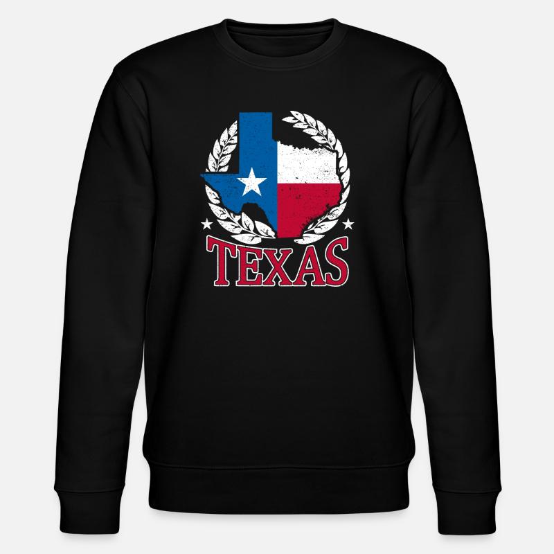 Texas Laurel State Pride - Stanley/Stella CHANGER Unisex Organic Sweatshirt - black
