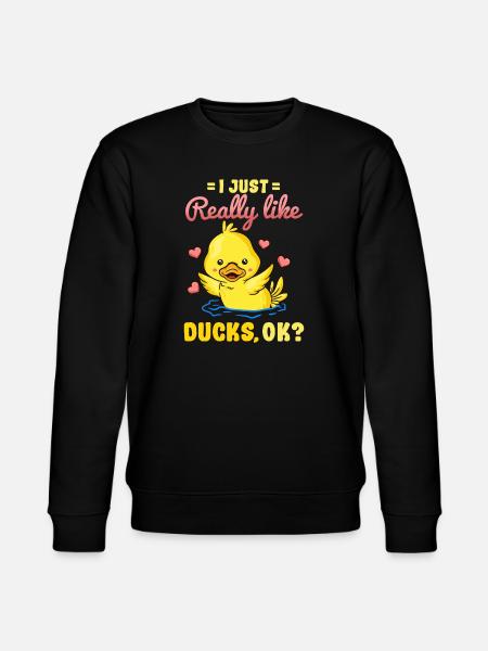 Duck Duck Lover - Stanley/Stella CHANGER Unisex Organic Sweatshirt - black