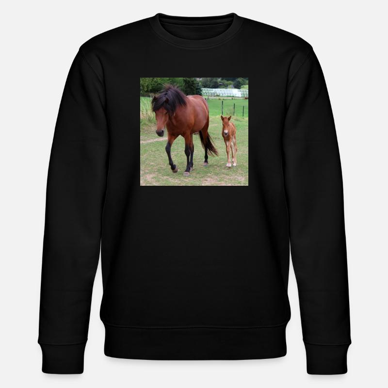 Pferd Pferdeposter - Stanley/Stella Unisex Bio-Sweatshirt CHANGER  - Schwarz