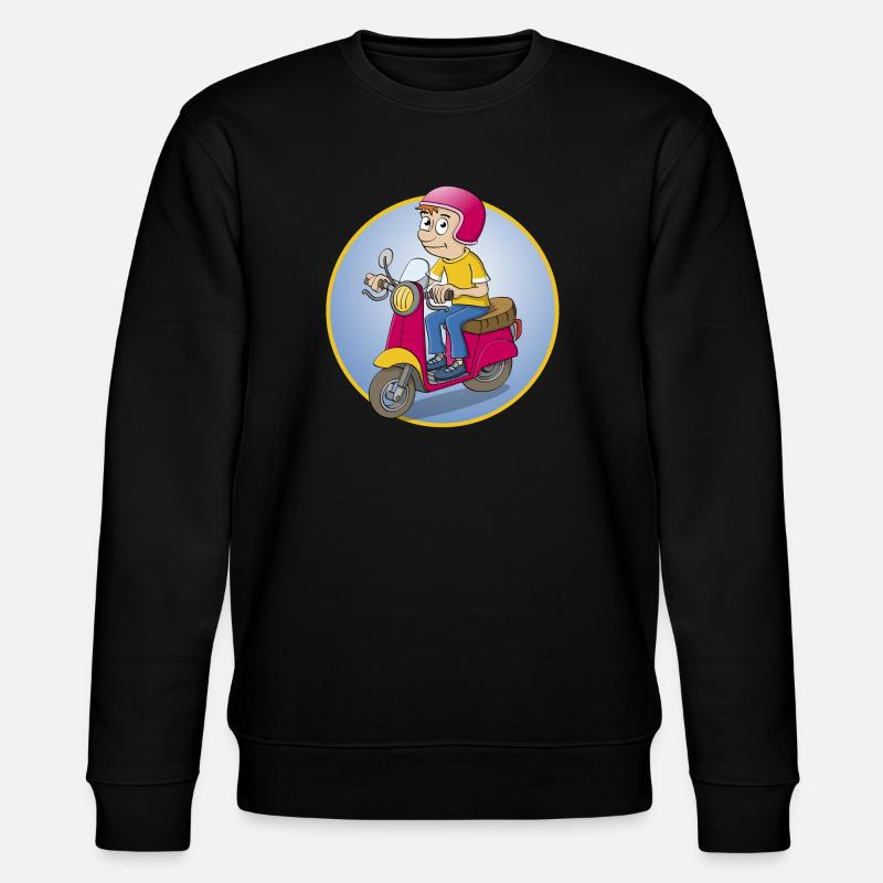 Der Rollerfahrer - Version1 - Stanley/Stella Unisex Bio-Sweatshirt CHANGER  - Schwarz