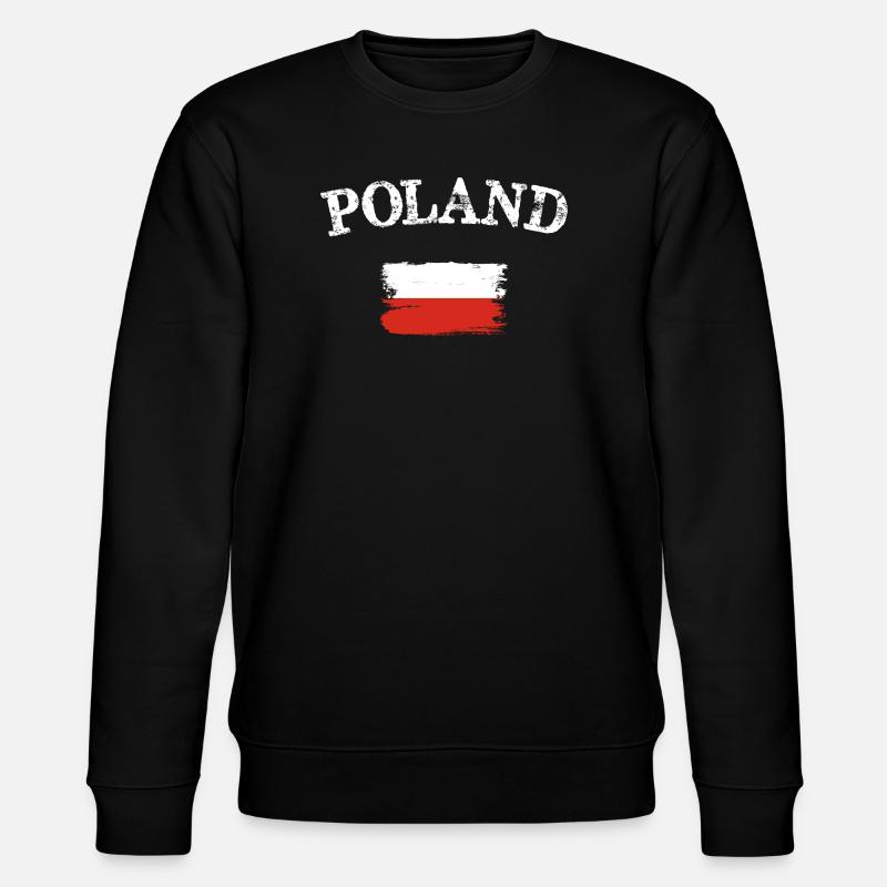 Pologne Drapeau Pinceau Art - Sweat bio CHANGER Stanley/Stella Unisexe - noir