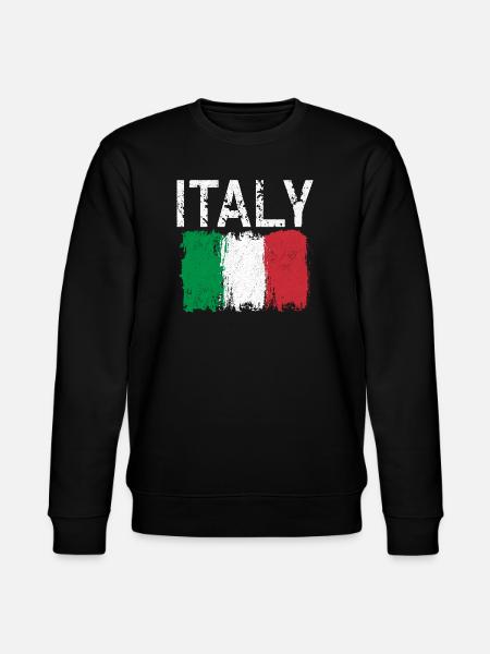 Italy Brushstroke Flag - Stanley/Stella CHANGER Unisex Organic Sweatshirt - black