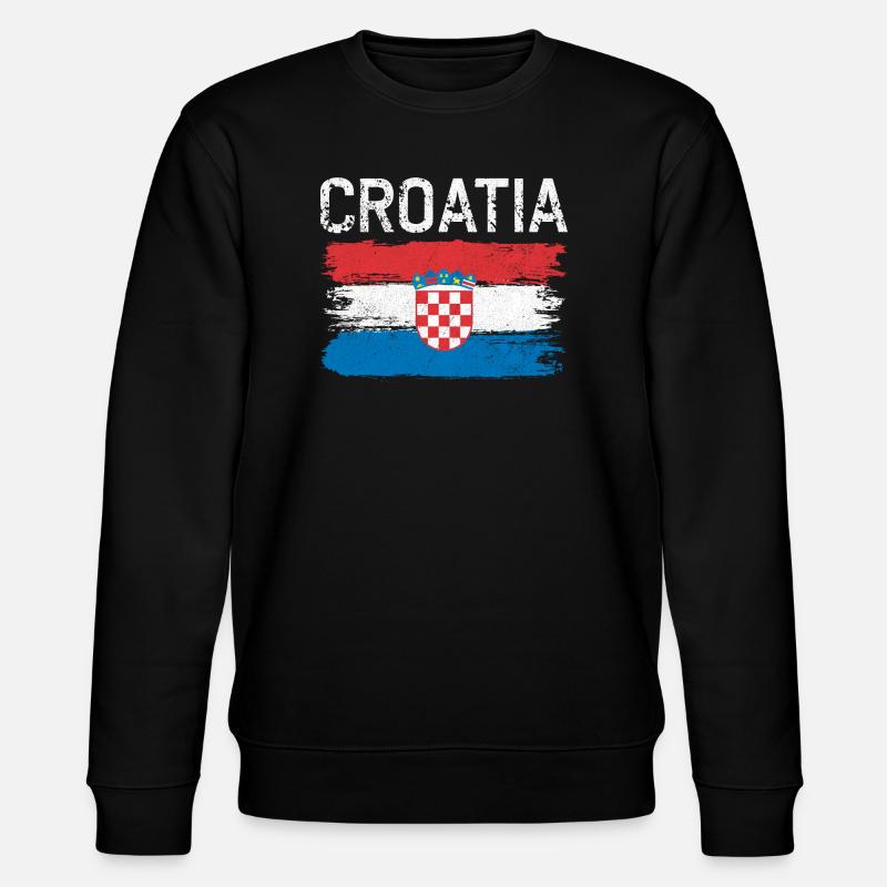 Blason du drapeau Croatie - Sweat bio CHANGER Stanley/Stella Unisexe - noir