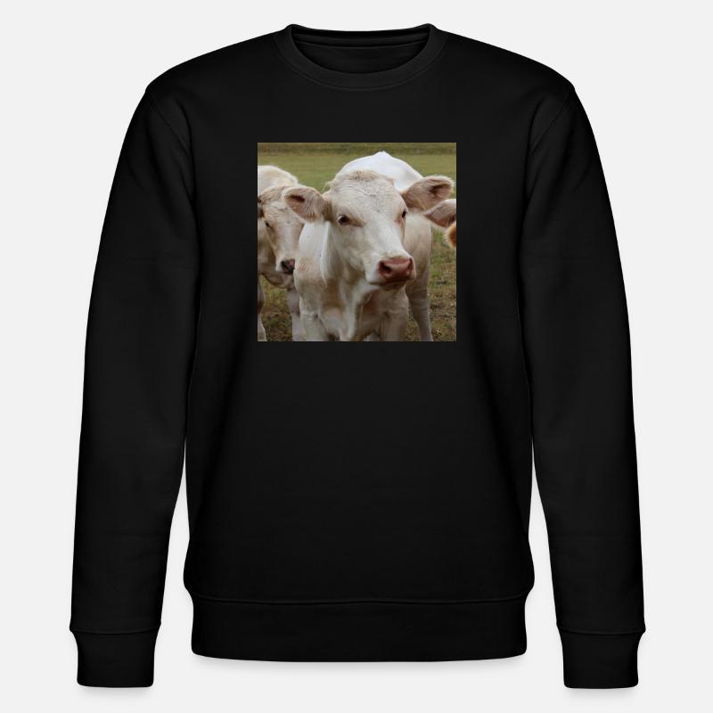 Kuh Poster - Stanley/Stella Unisex Bio-Sweatshirt CHANGER  - Schwarz