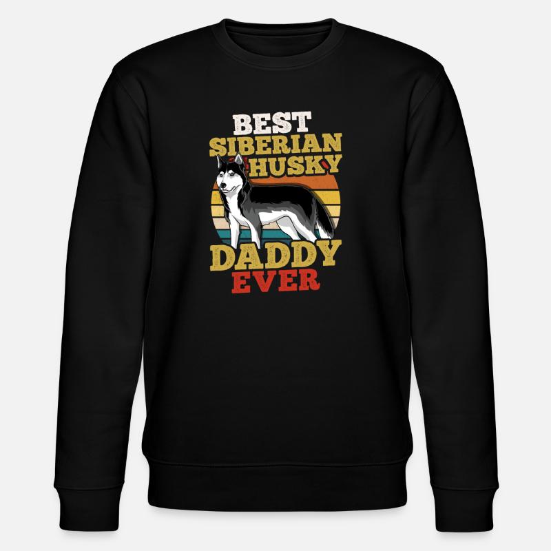 Siberian Husky Retro - Stanley/Stella Unisex Bio-Sweatshirt CHANGER  - Schwarz
