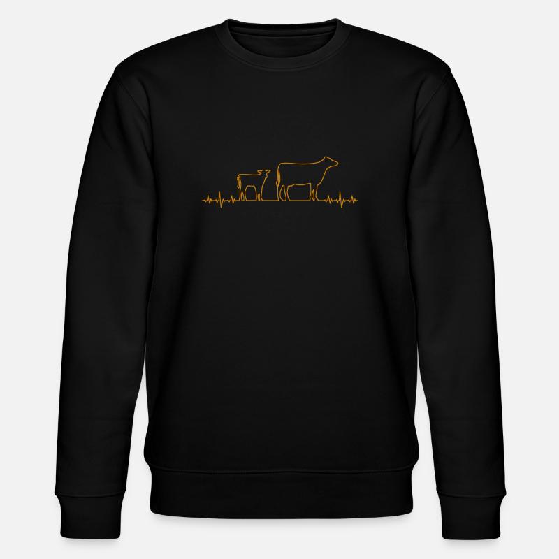 Taureau de veau vache - Sweat bio CHANGER Stanley/Stella Unisexe - noir