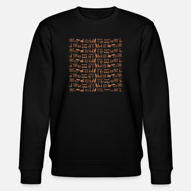 Ancient Egypt, hieroglyphic pattern, gift idea - Stanley/Stella CHANGER Unisex Organic Sweatshirt - black