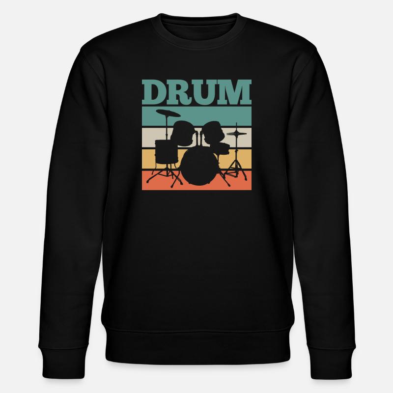 Drummer Drums Retro - Sweat bio CHANGER Stanley/Stella Unisexe - noir