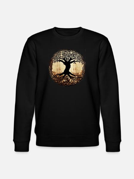 Celtic Tree of Wanderlust - Stanley/Stella CHANGER Unisex Organic Sweatshirt - black