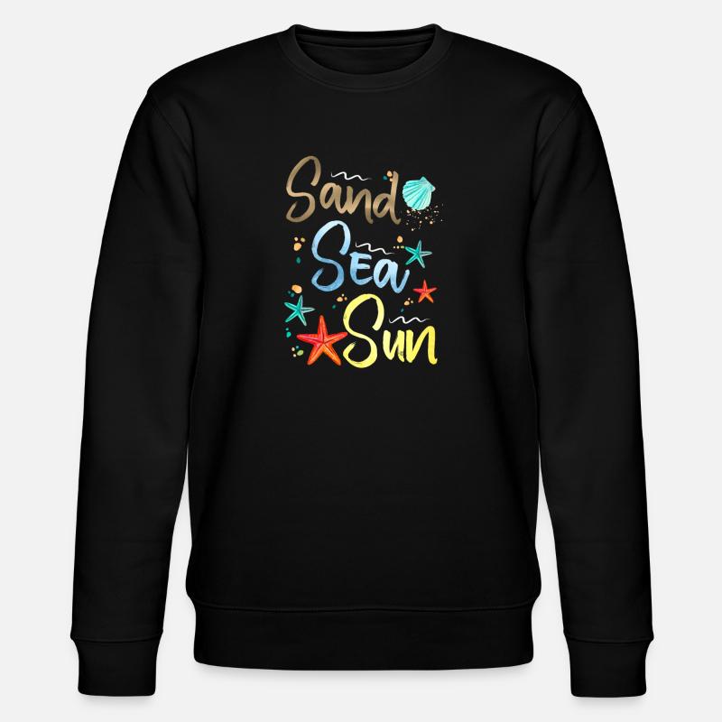 Sand See Sonne Illustration - Stanley/Stella Unisex Bio-Sweatshirt CHANGER - Schwarz