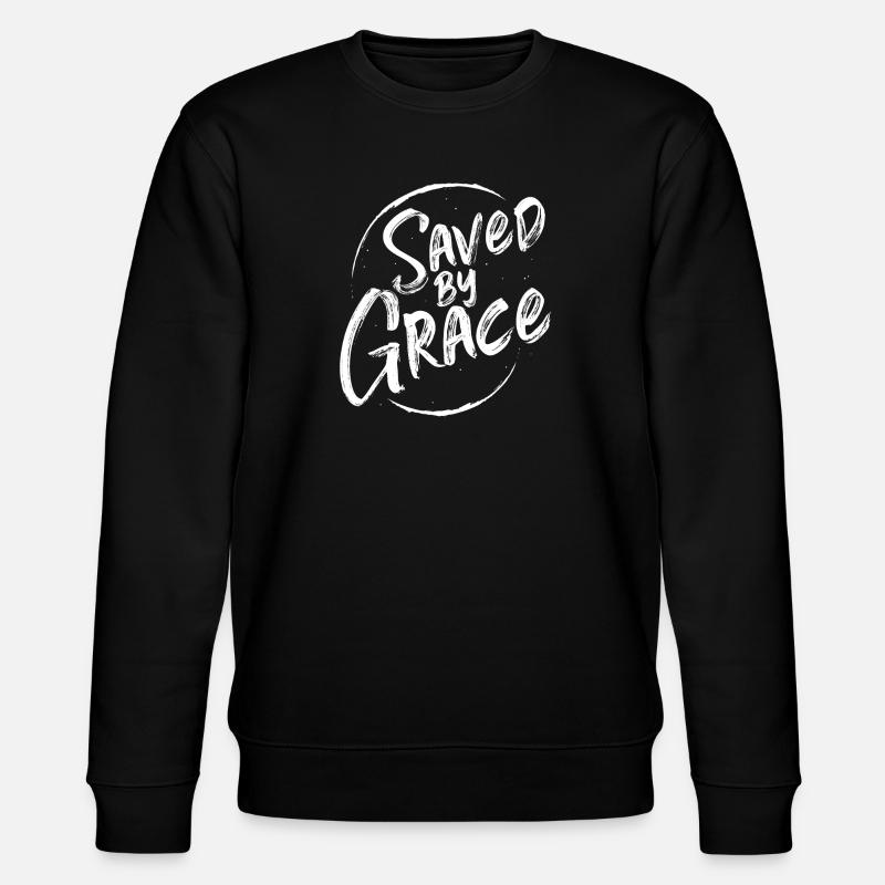 Saved by Grace - Stanley/Stella CHANGER Unisex Organic Sweatshirt - black
