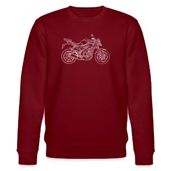 Super moto MT 125 - Sweat bio CHANGER Stanley/Stella Unisexe - bordeaux - Devant - Nik (191cm) & Marisol (170cm)