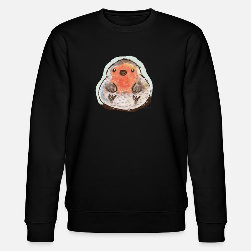 Bubble Robin - Stanley/Stella CHANGER Unisex Organic Sweatshirt - black