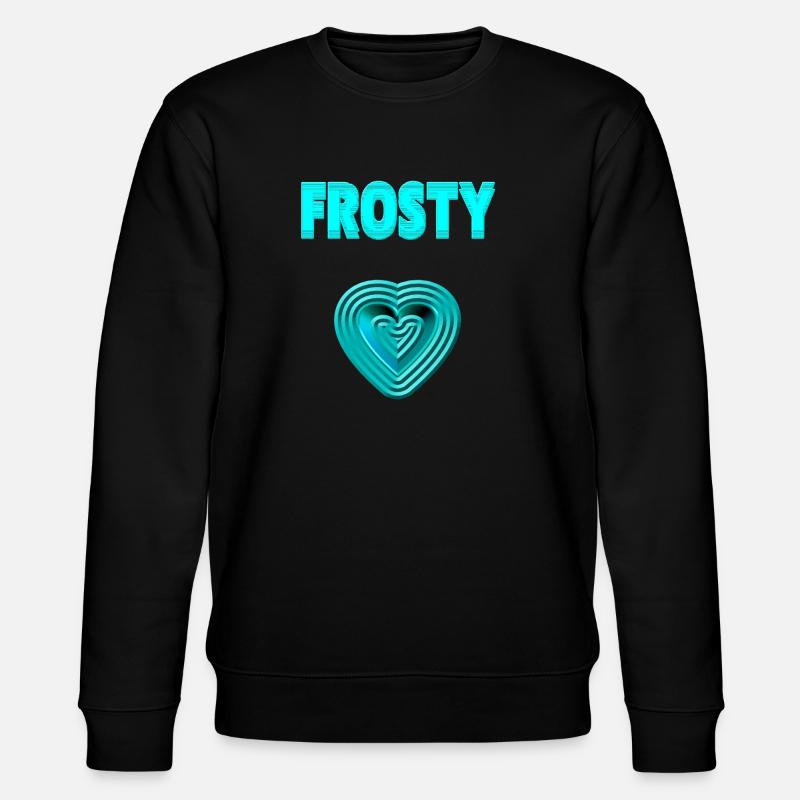 FROSTY HERZ - in love - Stanley/Stella Unisex Bio-Sweatshirt CHANGER  - Schwarz
