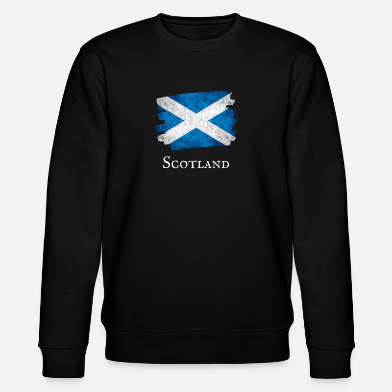 Scotland Grunge Flag - Stanley/Stella Unisex Bio-Sweatshirt CHANGER  - Schwarz