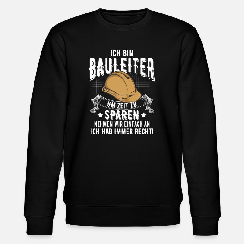 Bauleiter - Stanley/Stella Unisex Bio-Sweatshirt CHANGER  - Schwarz