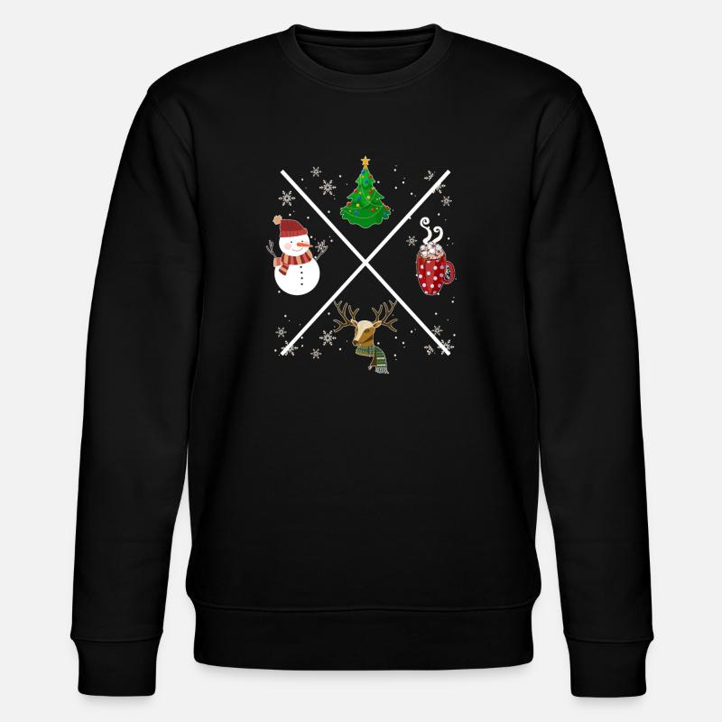 Weihnachts X - Stanley/Stella Unisex Bio-Sweatshirt CHANGER  - Schwarz