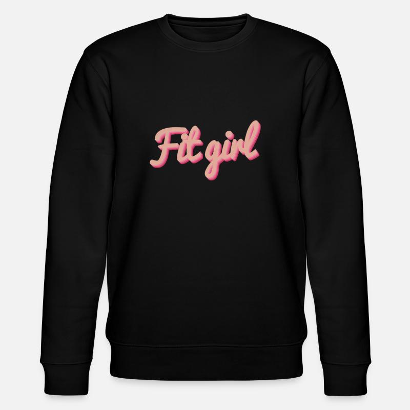 Fitgirl Rosa 3D Script - Stanley/Stella Unisex Bio-Sweatshirt CHANGER  - Schwarz