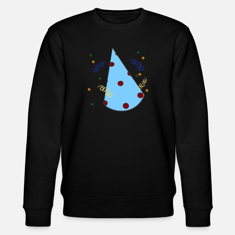 Fødselsdagshat, børnefødselsdagsfest - Stanley/Stella økologisk unisex-sweatshirt CHANGER  - sort