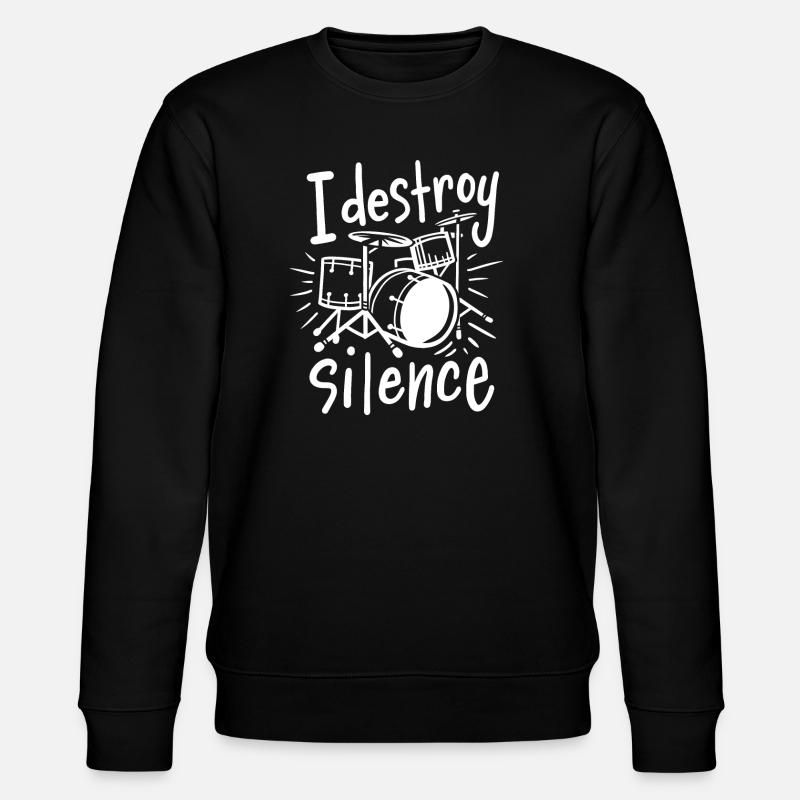 Tambours de batteur - Sweat bio CHANGER Stanley/Stella Unisexe - noir