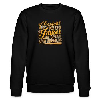 Imker - Stanley/Stella Unisex Bio-Sweatshirt CHANGER  - Schwarz - Vorne - Nik (191cm) & Marisol (170cm)