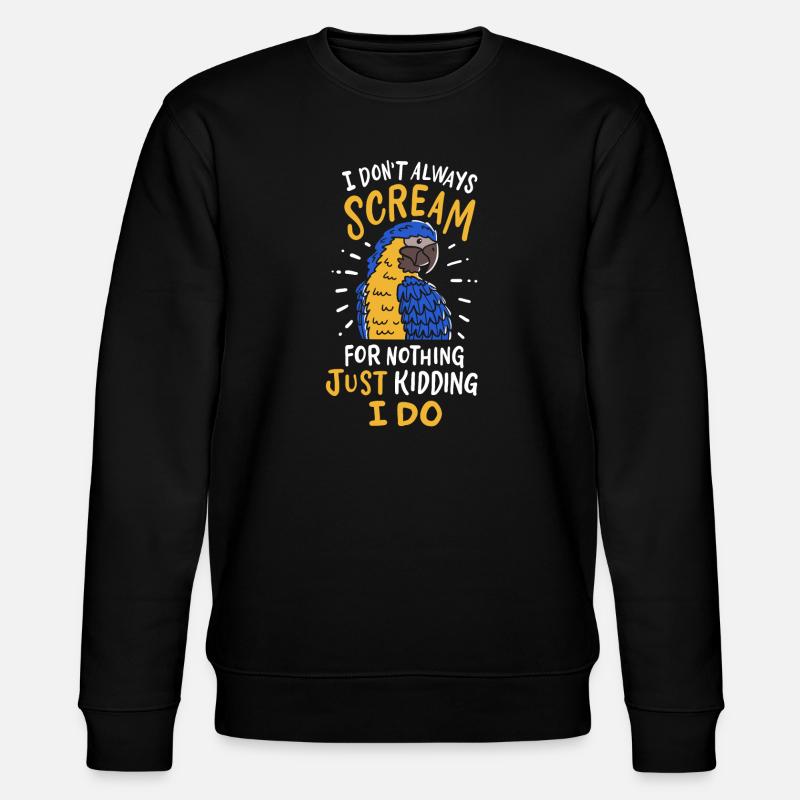 Perroquet Cockatiel Perruche Perruche - Sweat bio CHANGER Stanley/Stella Unisexe - noir