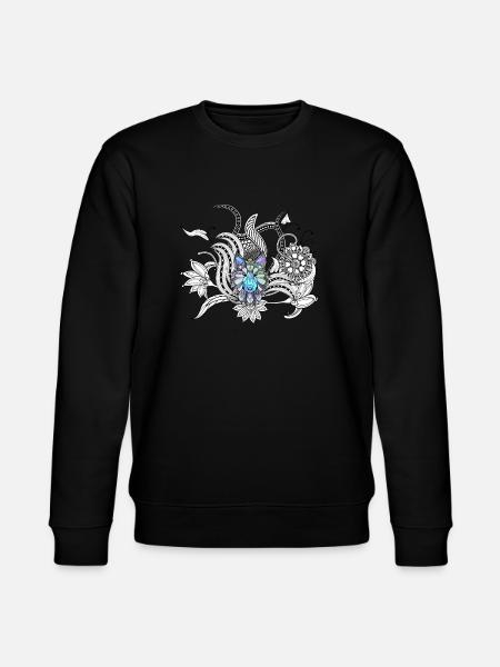 Awesome wolf, lineart - Stanley/Stella CHANGER Unisex Organic Sweatshirt - black