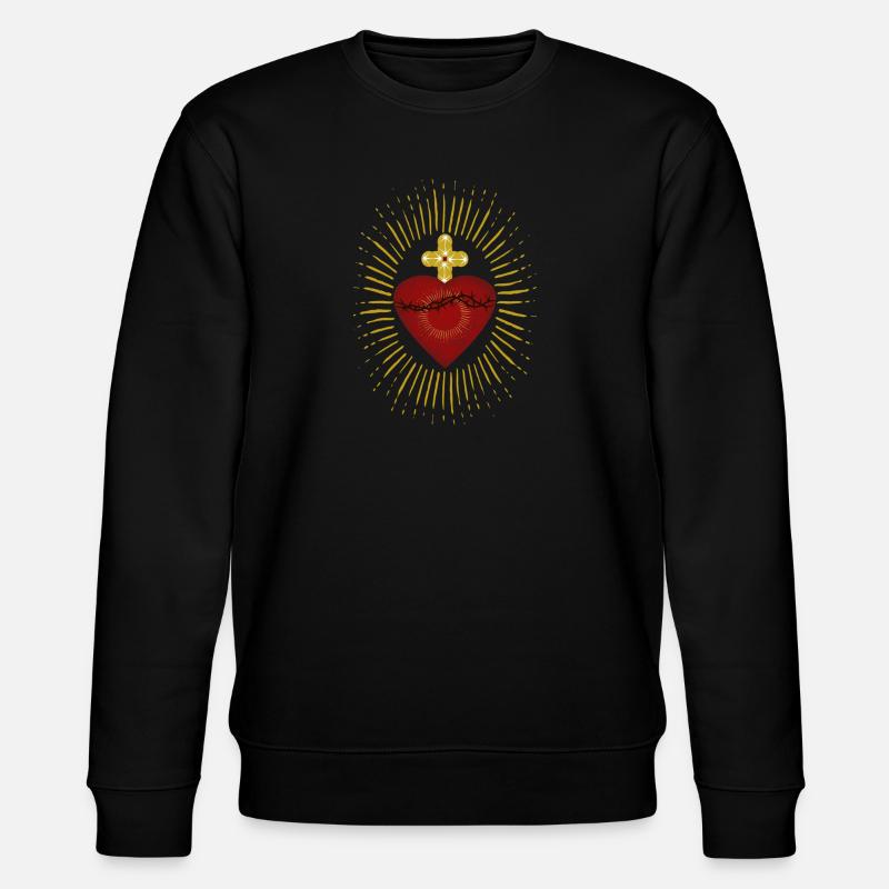 Heiliges Herz Jesu - Stanley/Stella Unisex Bio-Sweatshirt CHANGER  - Schwarz
