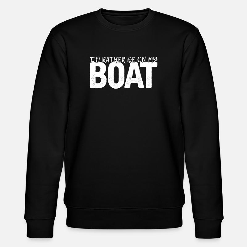 Boat Boat Captain Boating - Stanley/Stella CHANGER Unisex Organic Sweatshirt - black
