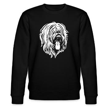 Briard Kopf "Black Edition" - Stanley/Stella Unisex Bio-Sweatshirt CHANGER  - Schwarz - Vorne - Nik (191cm) & Marisol (170cm)