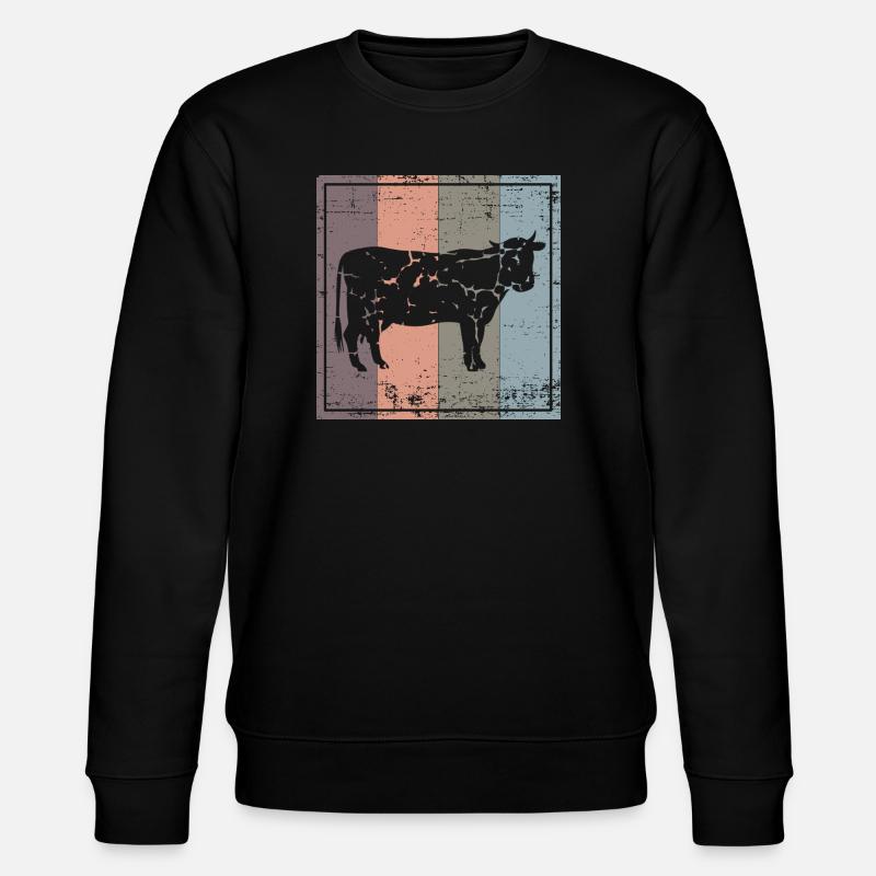 Kuh - Stanley/Stella Unisex Bio-Sweatshirt CHANGER  - Schwarz