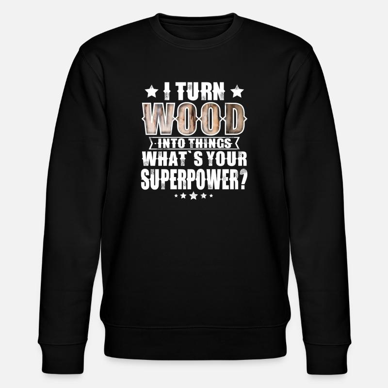 Holz - Stanley/Stella Unisex Bio-Sweatshirt CHANGER  - Schwarz